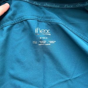 Cherokee IFlex scrub jacket in Caribbean blue